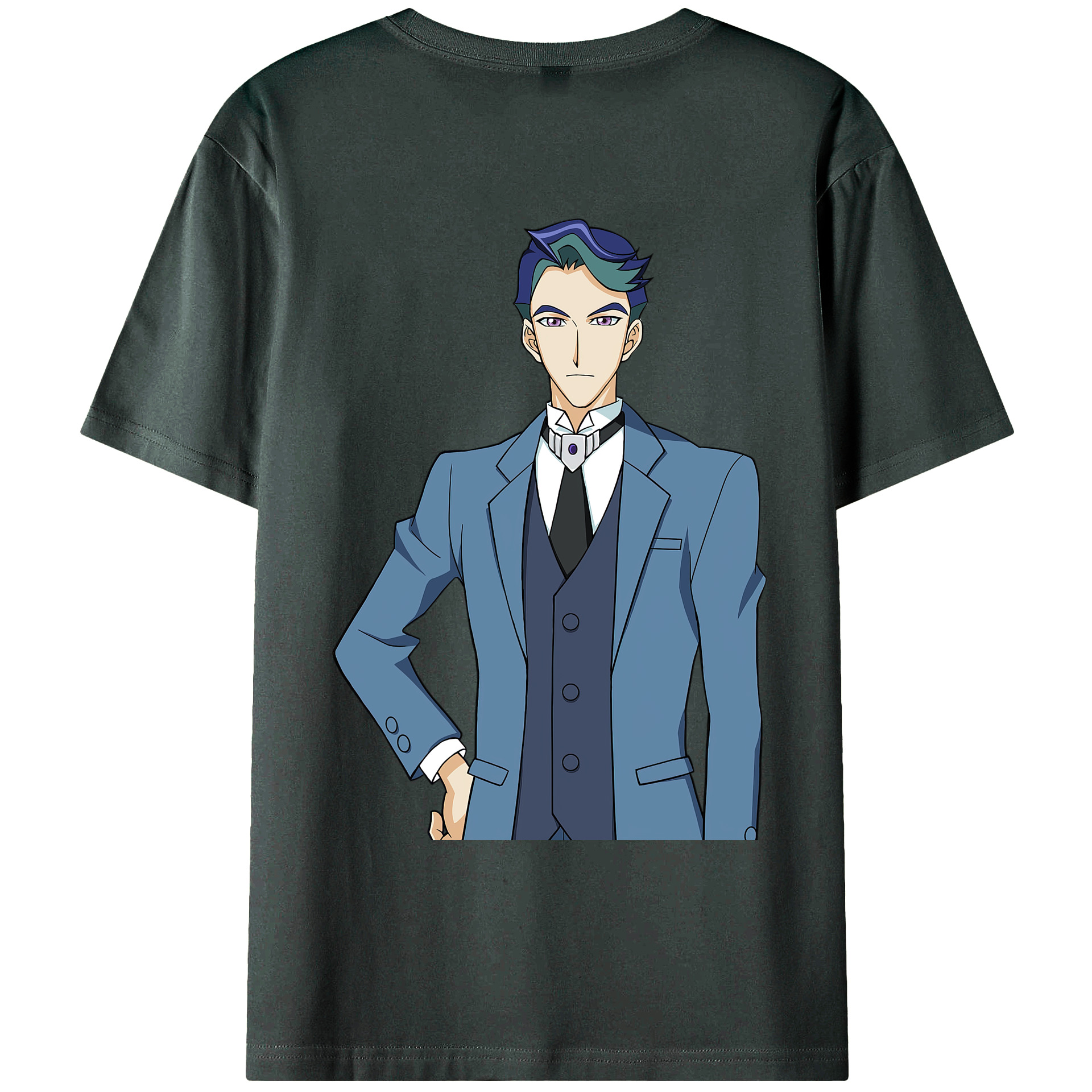 （画像用） 遊☆戯☆王 Yu-Gi-Oh! 綿100％ メンズ半袖Tシャツ（バックプリント） 通気性